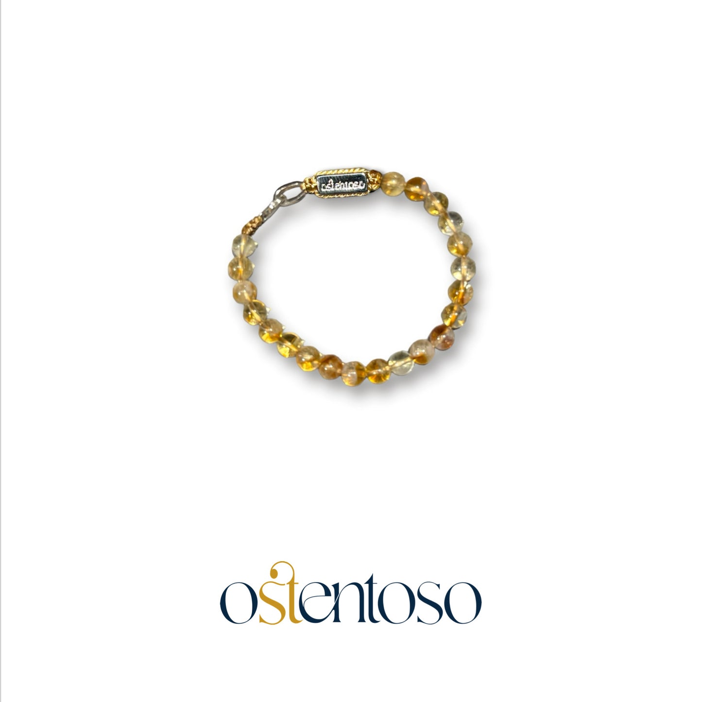 Bracelet sphérique Citrine Quartz taille n°6 mm.
