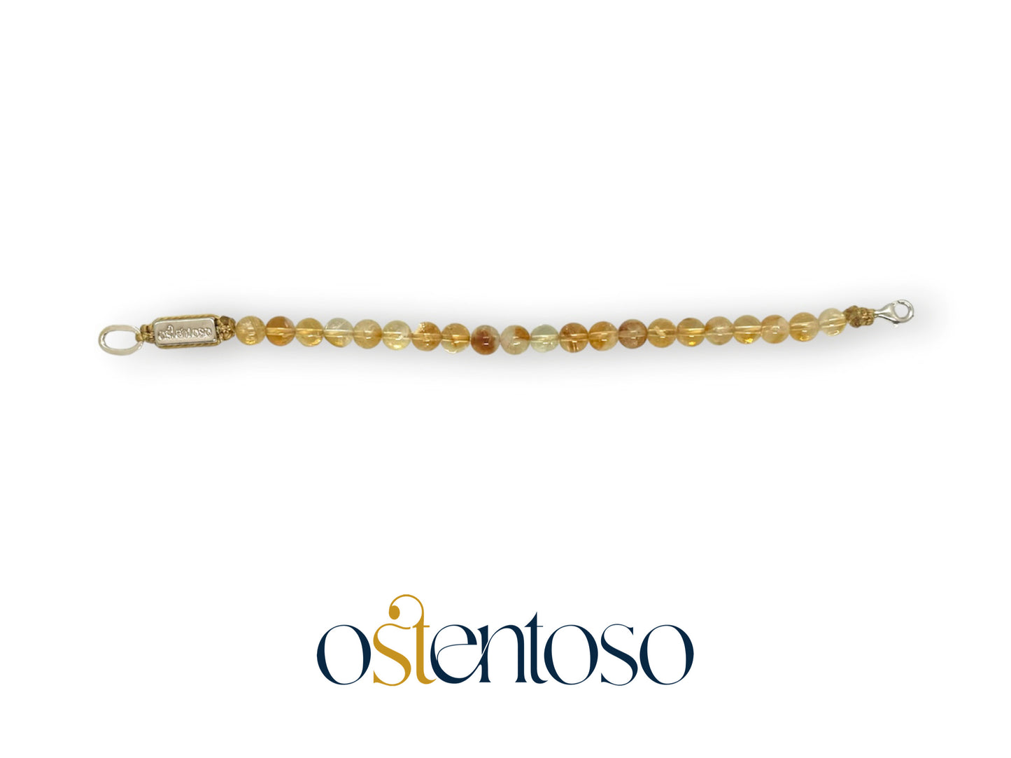 Bracelet sphérique Citrine Quartz taille n°6 mm.