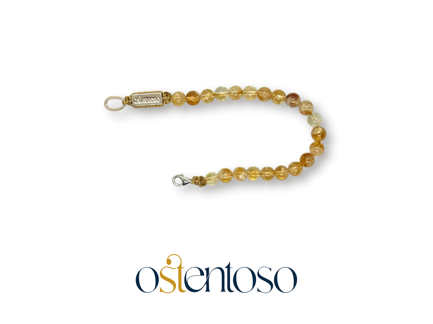 Bracelet sphérique Citrine Quartz taille n°6 mm.