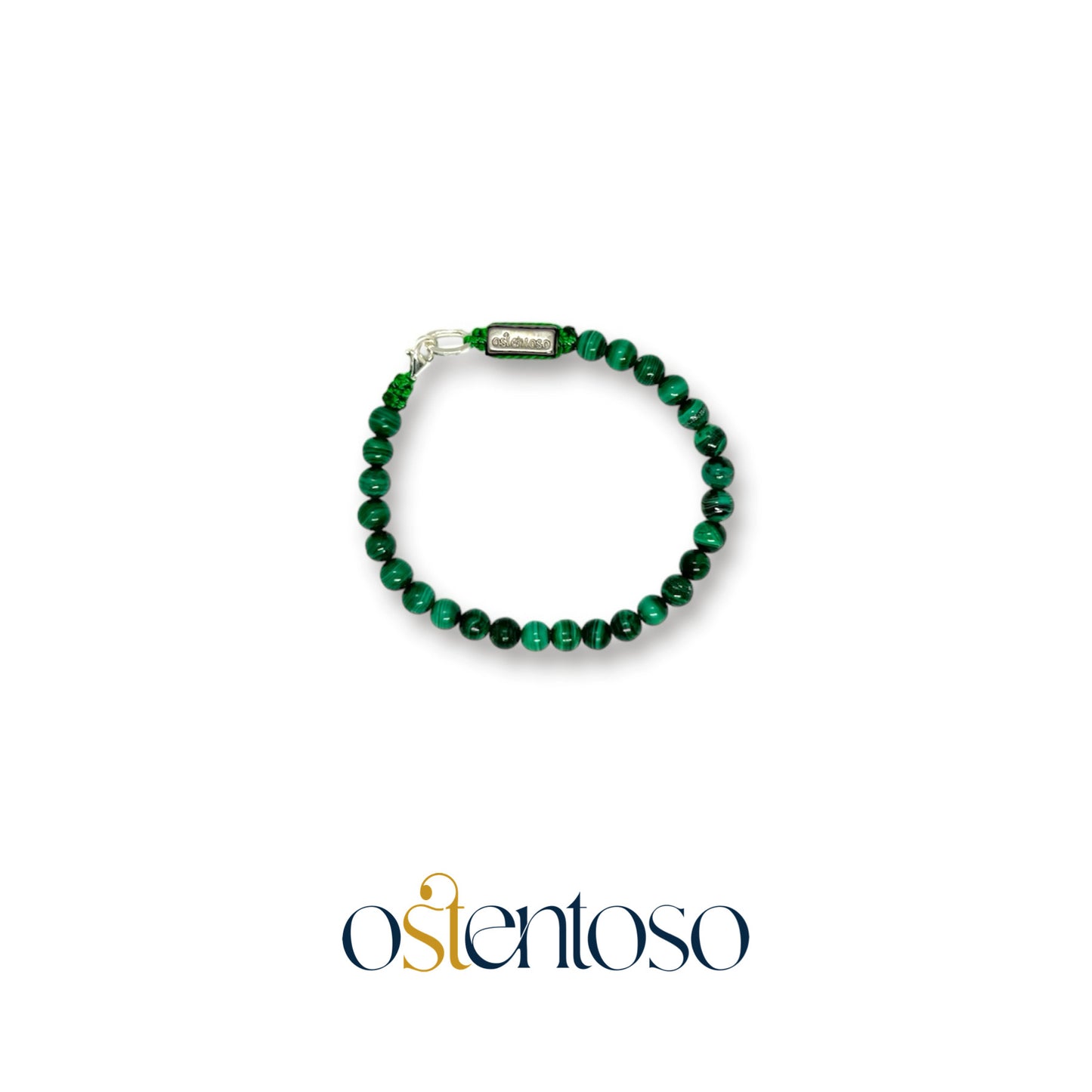 Spherical Malachite Bracelet size No. 6 mm.