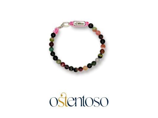 Bracelet sphérique Tourmaline multicolore taille n°5 mm. 