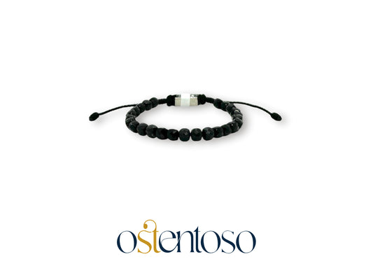 Bracelet Tourmaline Noire cubique facettée taille n°6 mm.