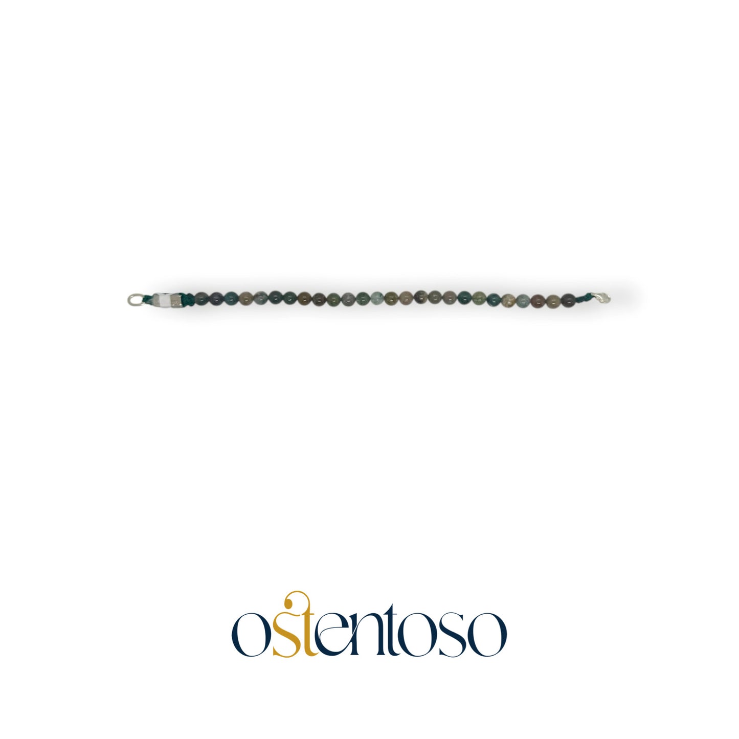 Brazalete Agata india esferica tamaño No. 6 mm.