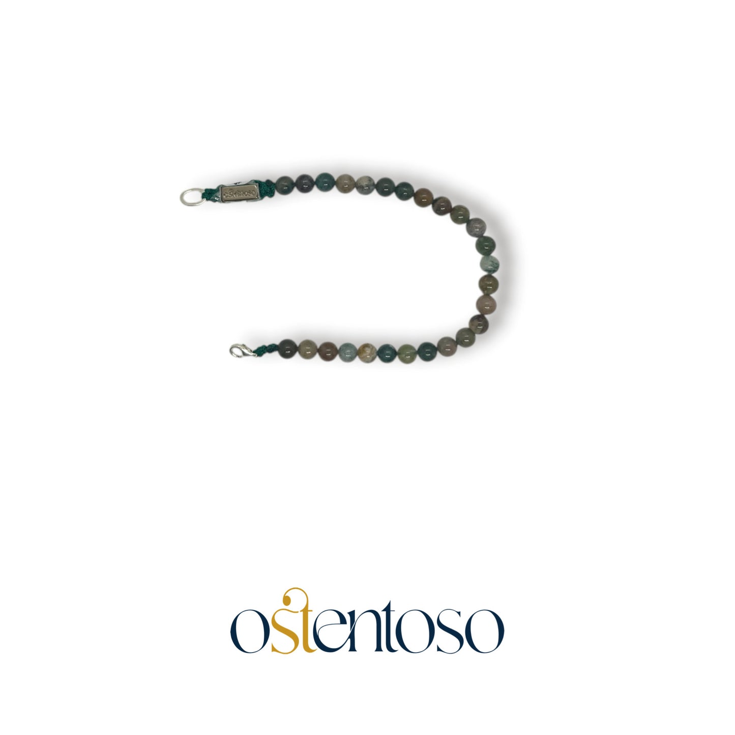 Brazalete Agata india esferica tamaño No. 6 mm.