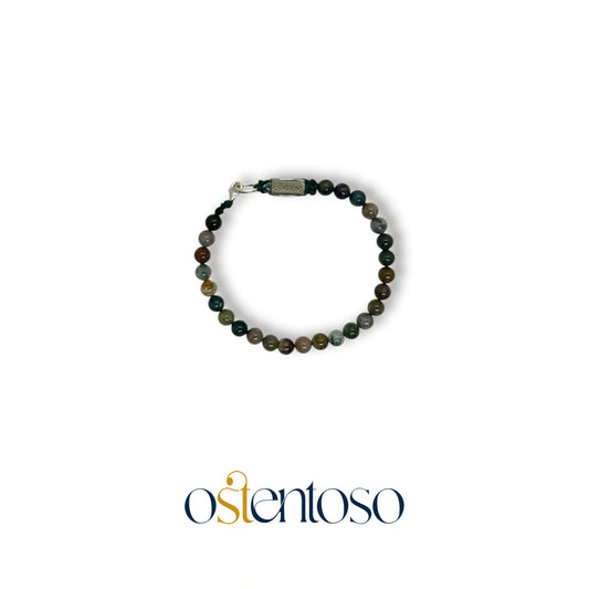 Spherical Indian Agate bracelet size No. 6 mm.