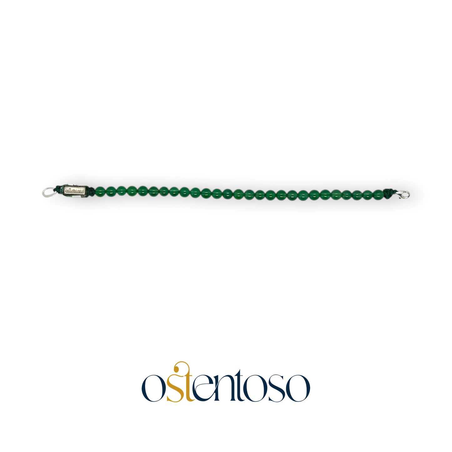 Bracelet sphérique en agate verte taille n°6 mm.