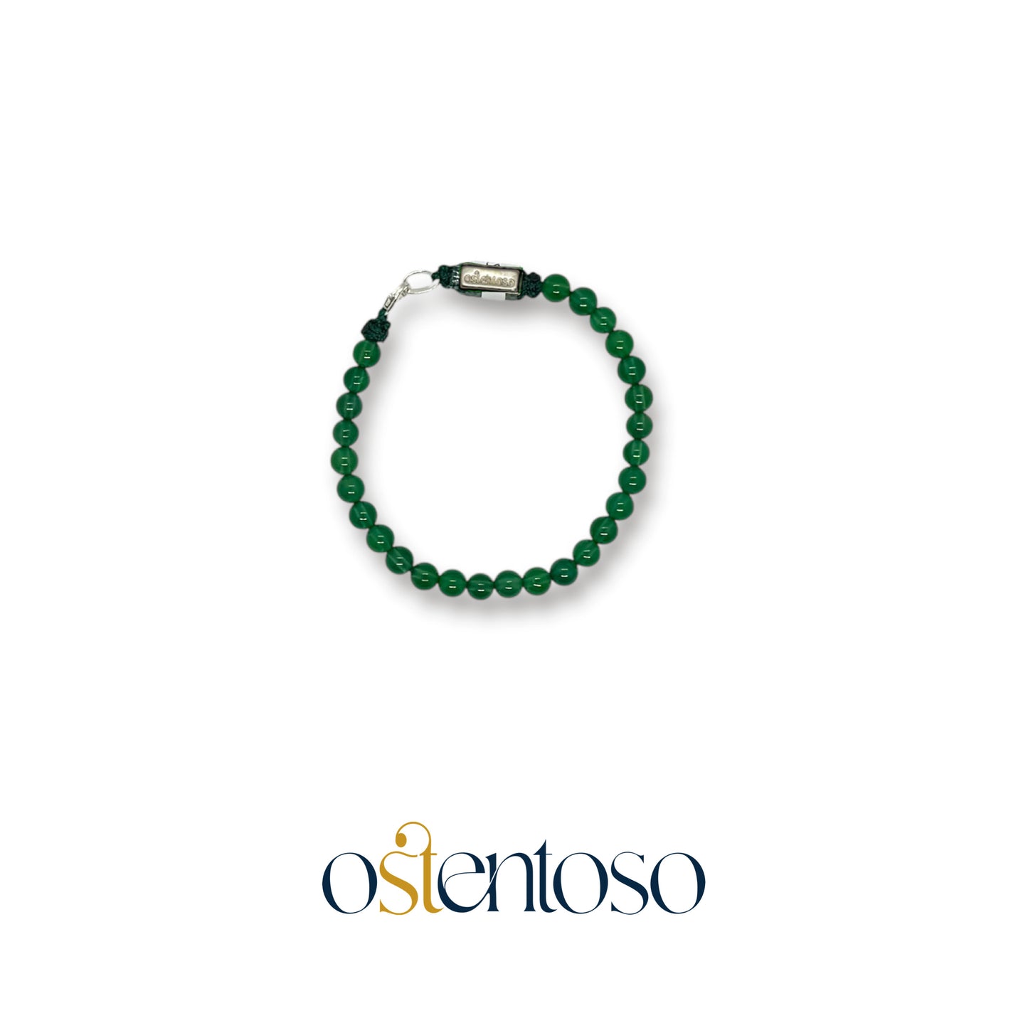 Bracelet sphérique en agate verte taille n°6 mm.