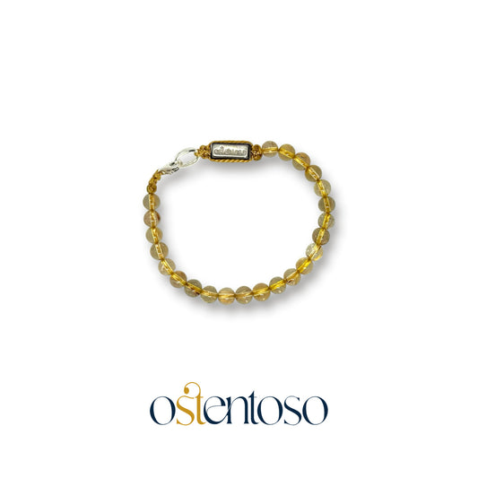 Bracelet Rutile Quartz sphérique en or taille n°5 mm.