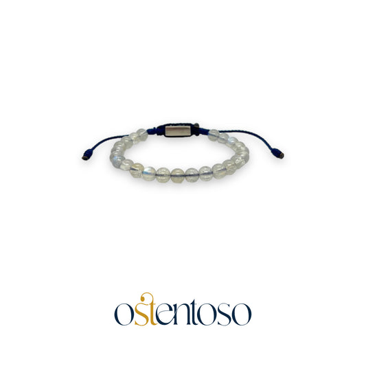 Bracelet sphérique en labradorite polie taille n°6 mm.