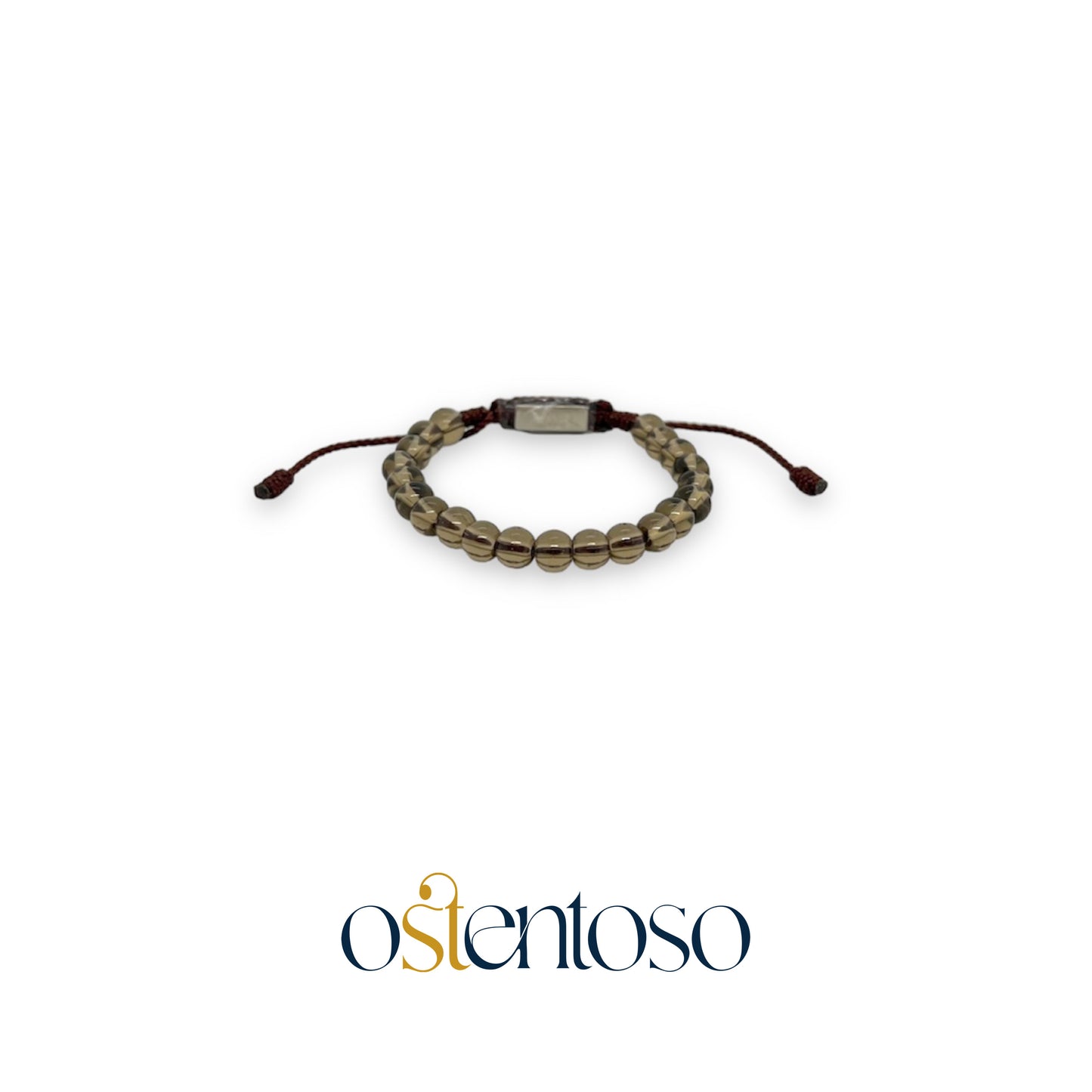 Bracelet sphérique en quartz fumé taille n°6 mm.
