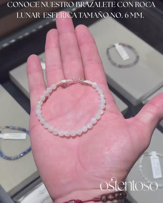 Spherical Moonstone Bracelet size No. 6 mm.