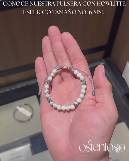Spherical Howlitte Bracelet size No. 6 mm.